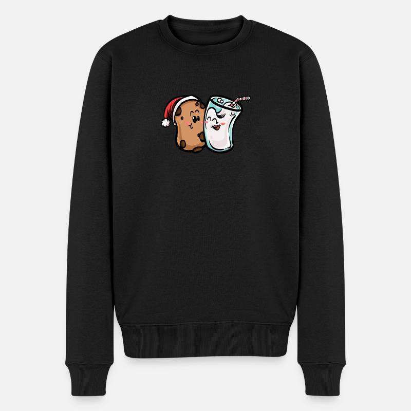 Biscuits et lait - Pull Premium bio Homme - noir