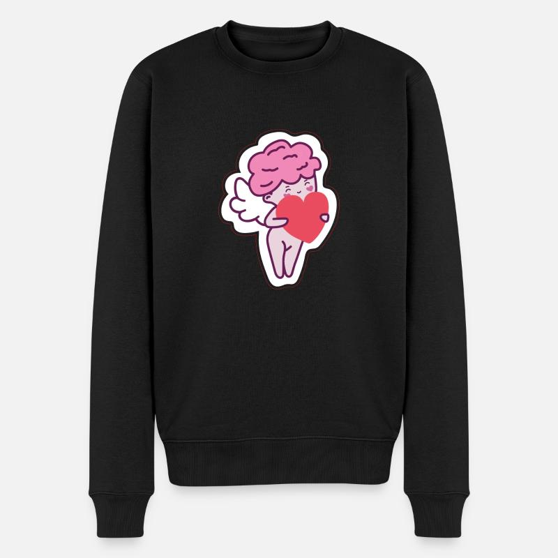 Amor - Männer Premium Bio Pullover - Schwarz