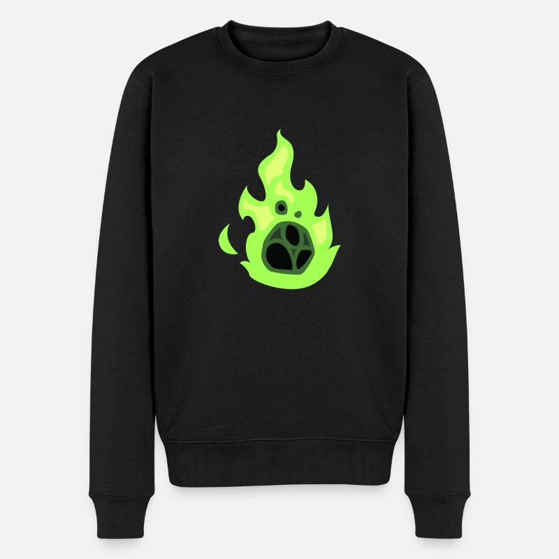 boule de feu verte - Pull Premium bio Homme - noir