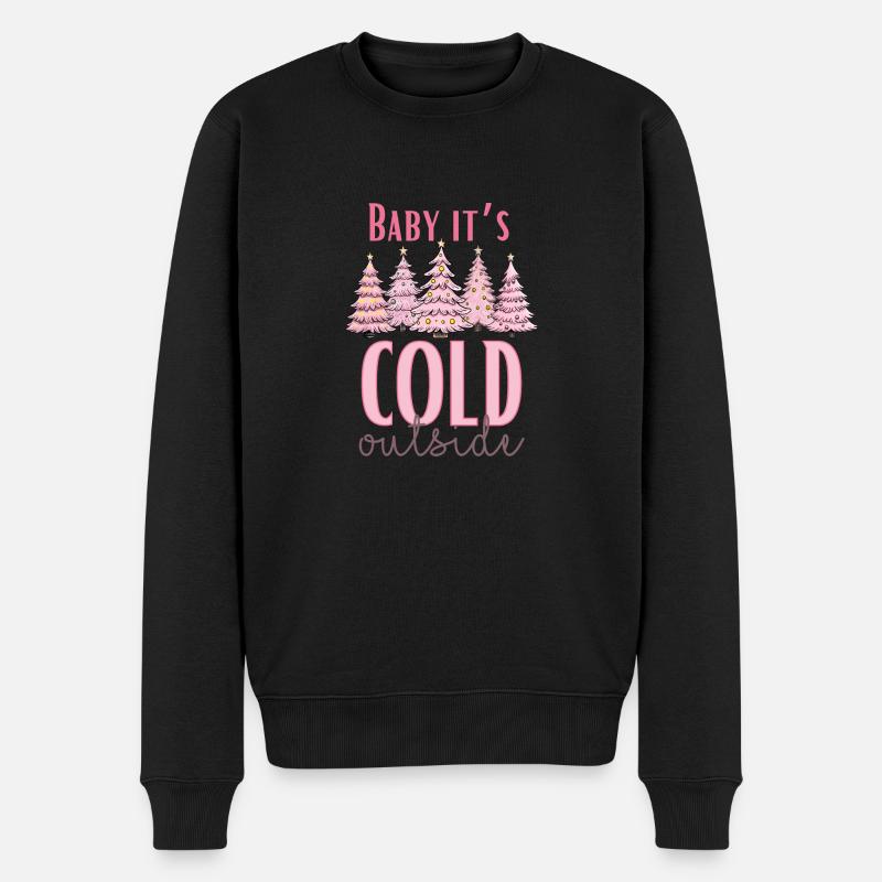 Baby it’s cold outside - Männer Premium Bio Pullover - Schwarz