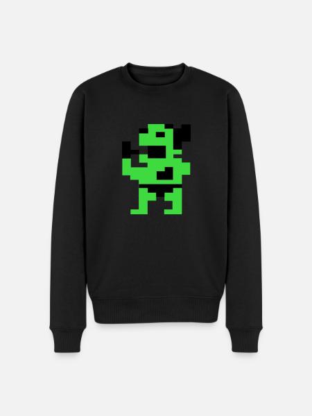 The Fat Green (Pix) - Men's Premium Organic Jumper - black