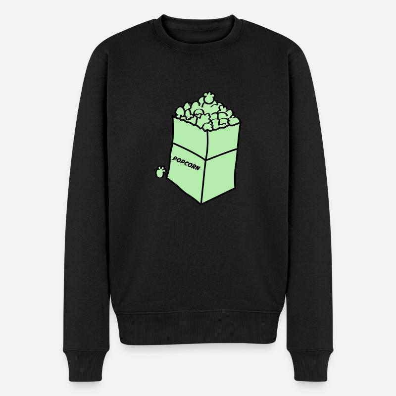 Popcorn 2 - Men's Premium Organic Jumper - black