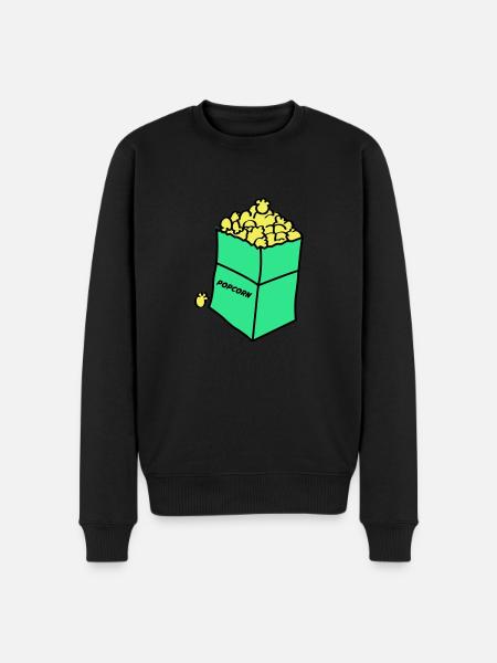 Popcorn 02 - Men's Premium Organic Jumper - black