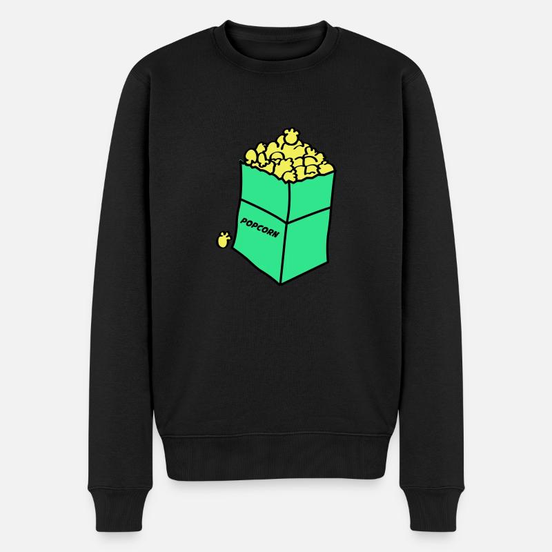 popcorn 02 - Männer Premium Bio Pullover - Schwarz