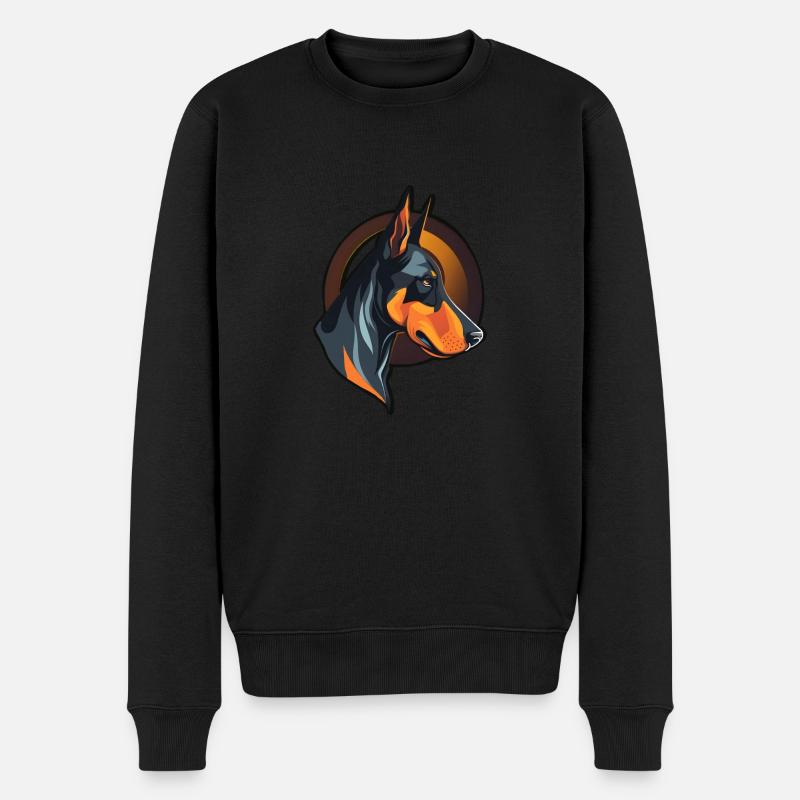 Cooler Dobermann Dobermannhalter - Männer Premium Bio Pullover - Schwarz