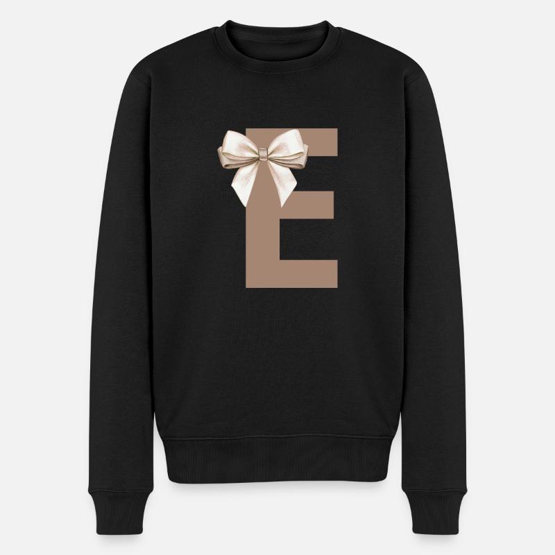 Buchstabe E Knoten - Männer Premium Bio Pullover - Schwarz