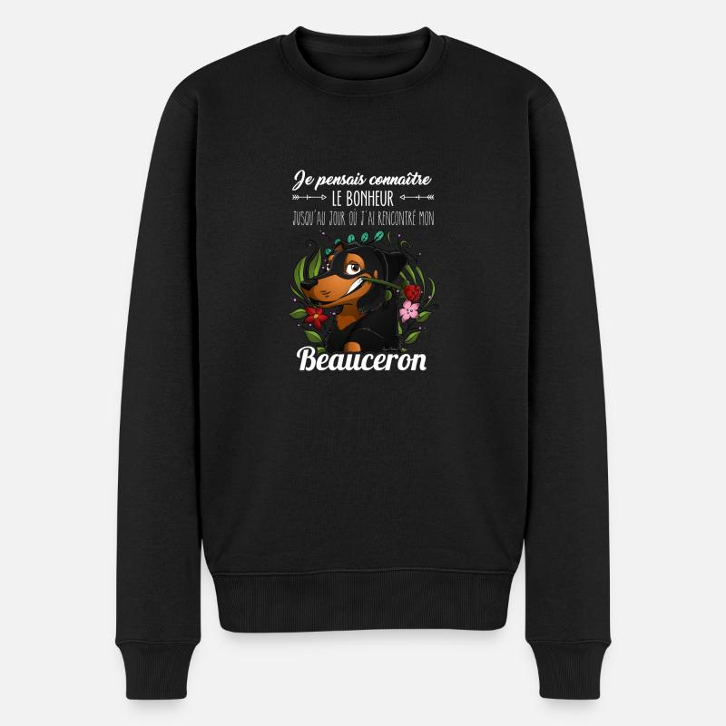 Le bonheur Beauceron - Pull Premium bio Homme - noir