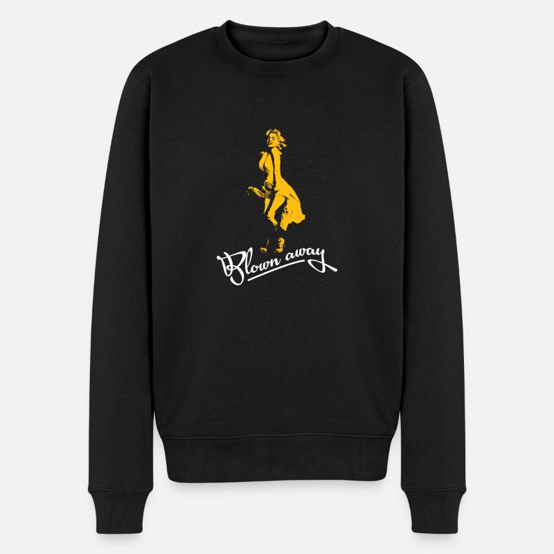 Marilyn Monroe - Umgehauen - Geschenk - Männer Premium Bio Pullover - Schwarz