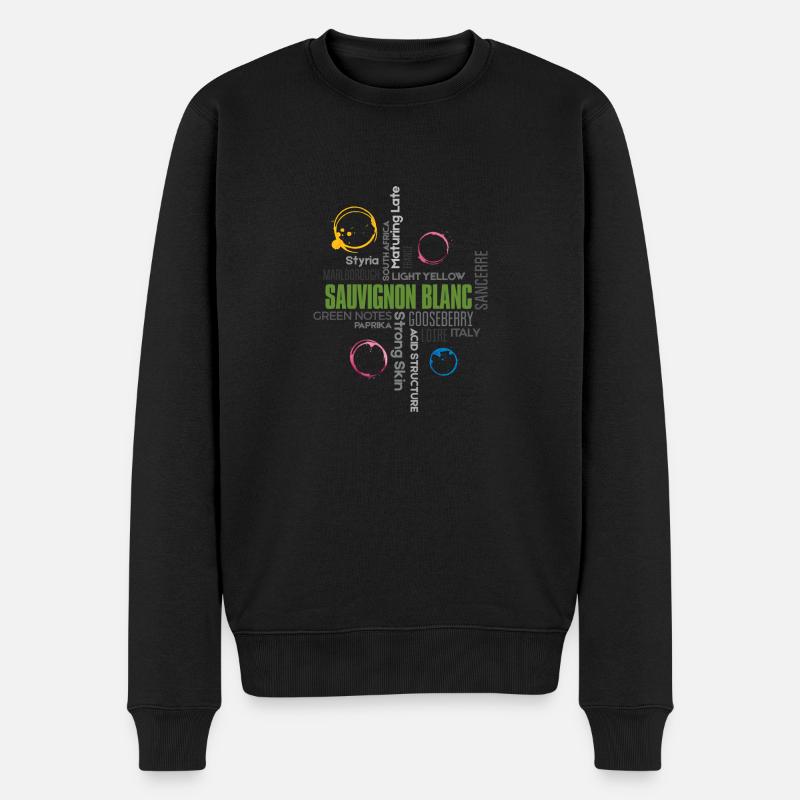 Sauvignon Blanc - Männer Premium Bio Pullover - Schwarz
