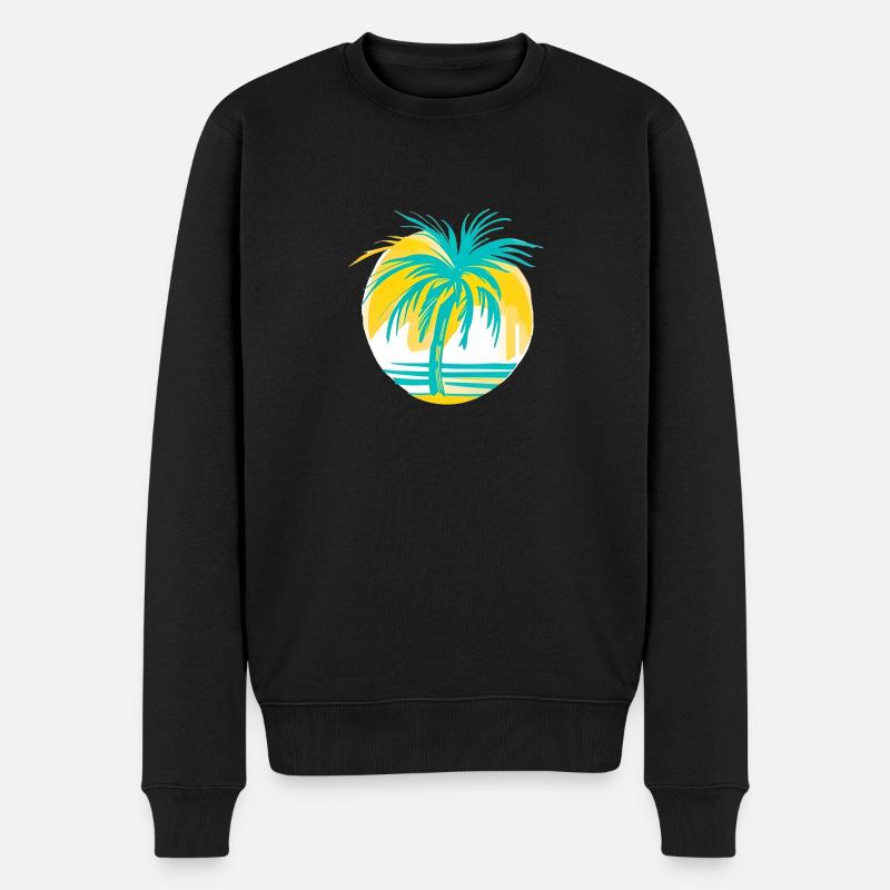 Pomme Coucher de soleil - Pull Premium bio Homme - noir