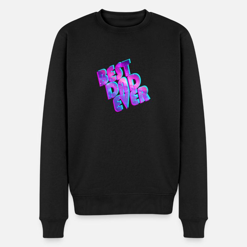 Best Dad Ever Space - Men's Premium Organic Jumper - black