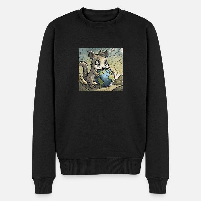 cute anime design - Männer Premium Bio Pullover - Schwarz