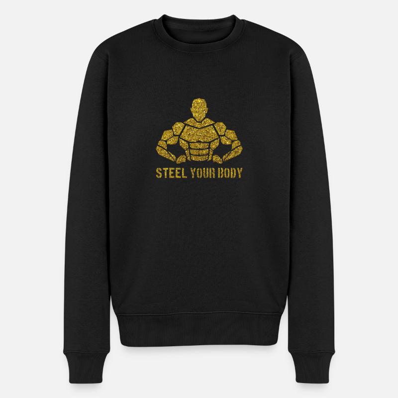 Steel your Body - Männer Premium Bio Pullover - Schwarz