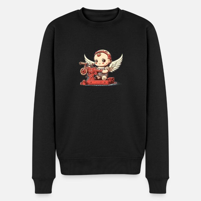 Amor - Männer Premium Bio Pullover - Schwarz