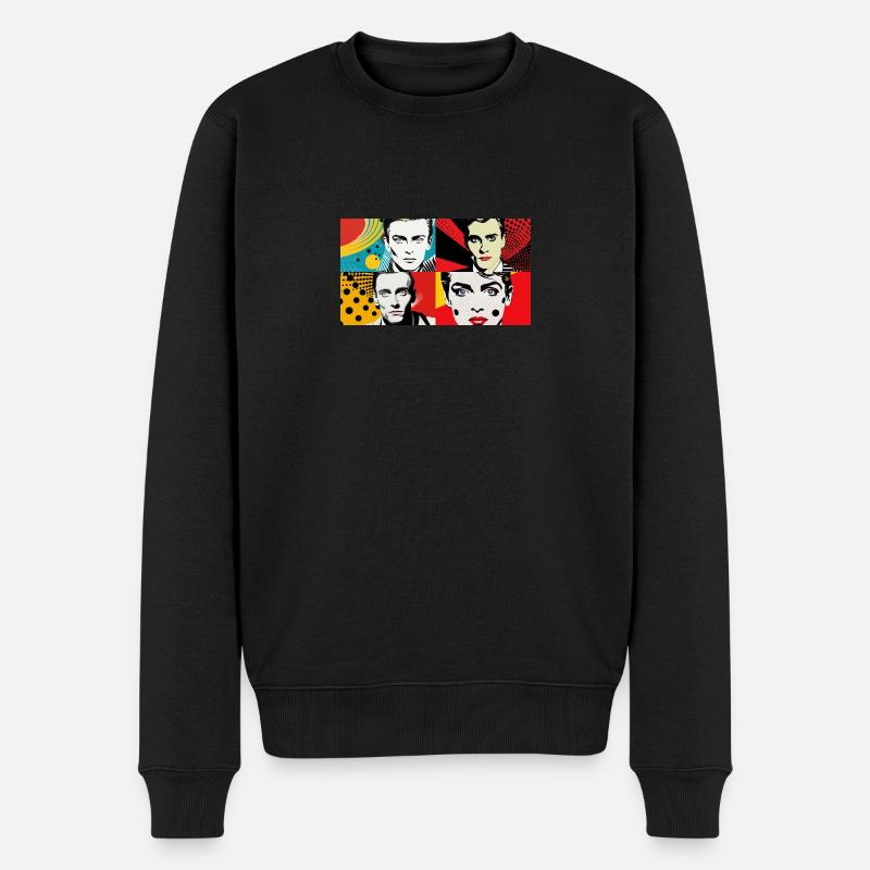 roy lichtenstein art work - Männer Premium Bio Pullover - Schwarz
