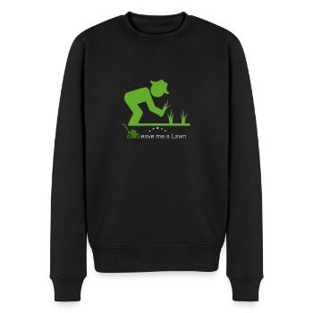 Leave me a Lawn - Männer Premium Bio Pullover - Schwarz - Vorne - Nico (187cm)