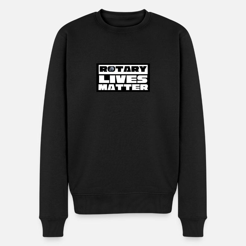 Rotary Lives Matter - Männer Premium Bio Pullover - Schwarz