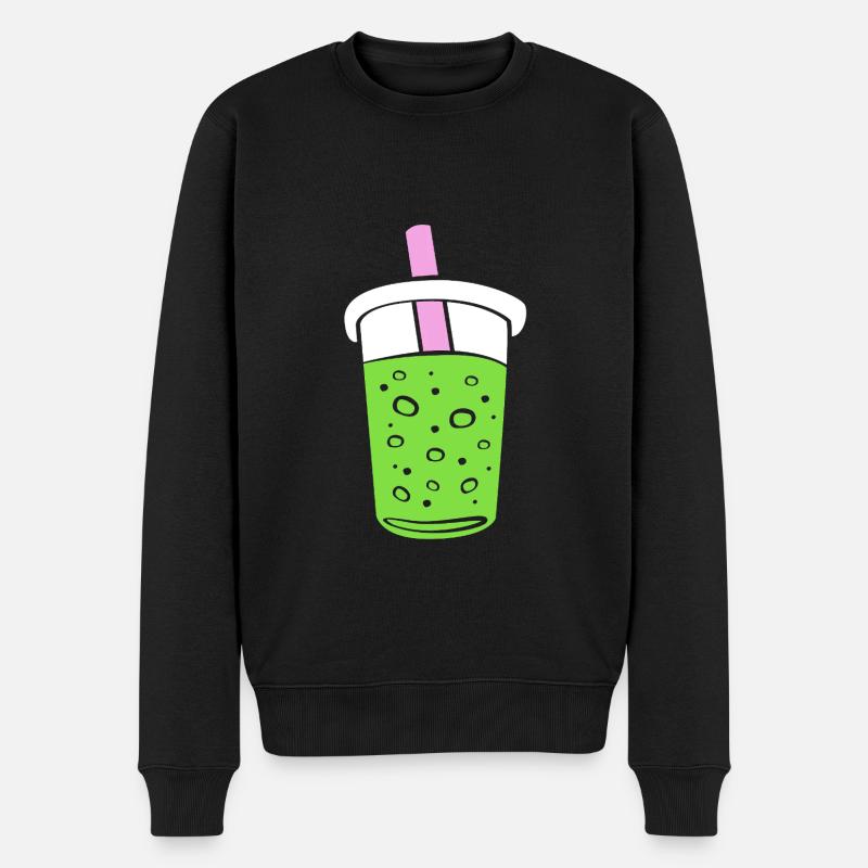 Matcha - Männer Premium Bio Pullover - Schwarz