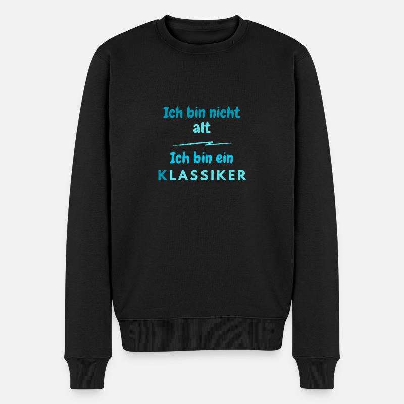 Klassiker - Männer Premium Bio Pullover - Schwarz