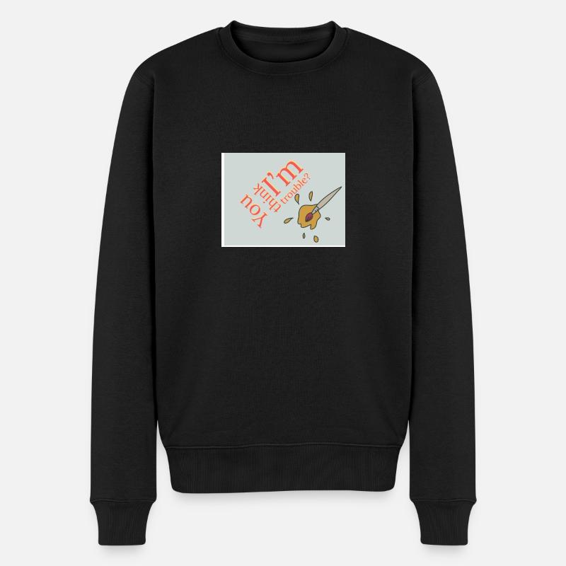 Schwierigkeit! - Männer Premium Bio Pullover - Schwarz