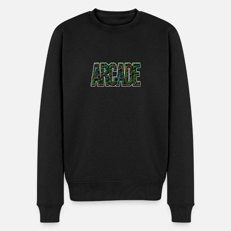 arcade - Männer Premium Bio Pullover - Schwarz