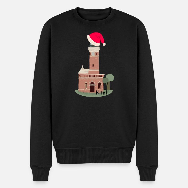 Noël, Phare de Kiel Holtenau - Pull Premium bio Homme - noir
