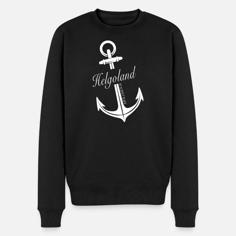 Helgoland - Männer Premium Bio Pullover - Schwarz
