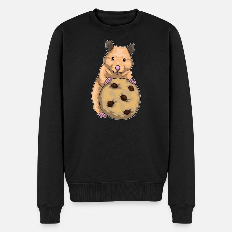 Biscuit hamster - Pull Premium bio Homme - noir