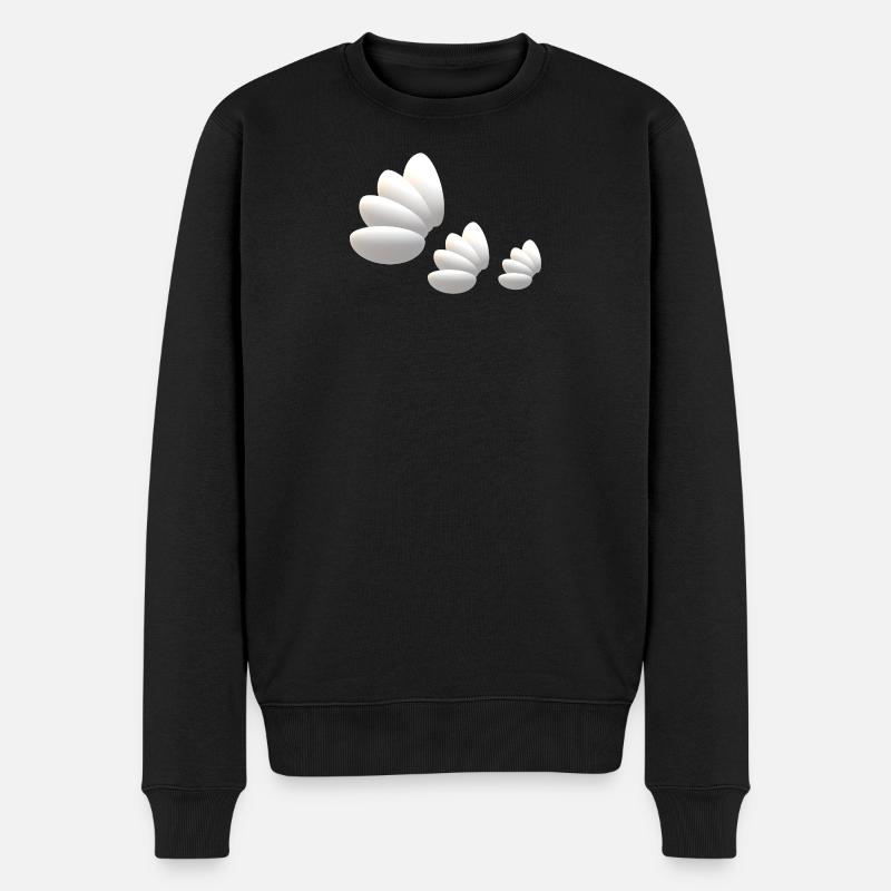 Fliegende Federn... - Männer Premium Bio Pullover - Schwarz