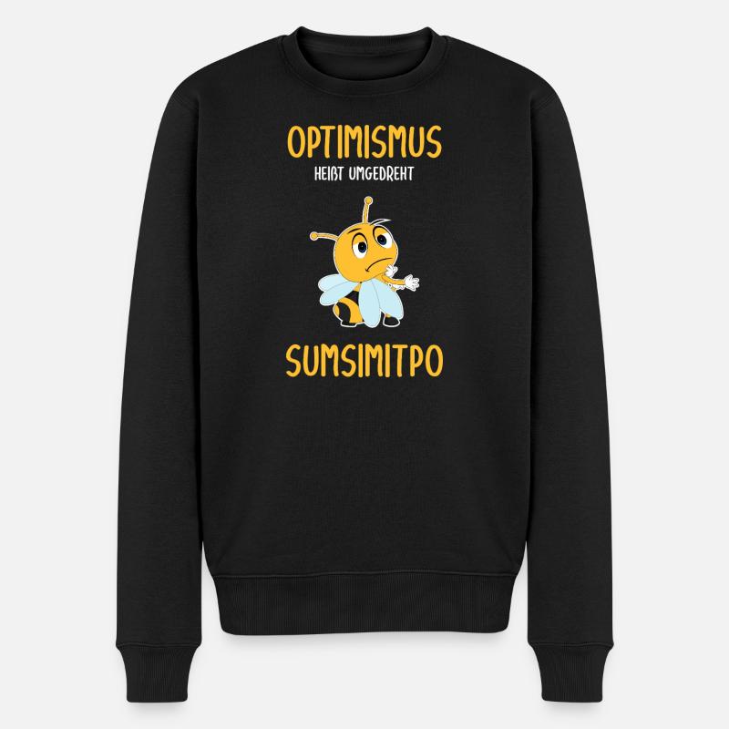 Lustige Comic Biene Sumsimitpo - Männer Premium Bio Pullover - Schwarz