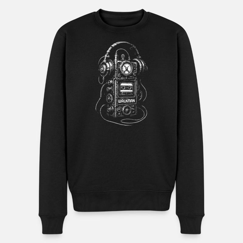 Walkman steampunk rétro - Pull Premium bio Homme - noir