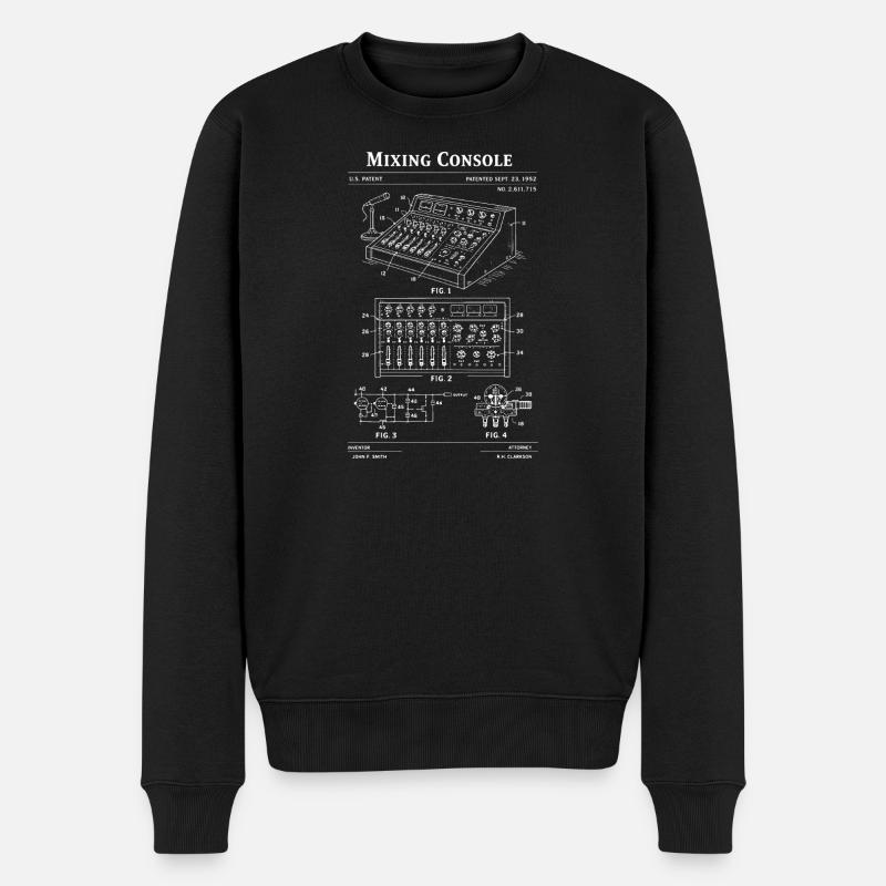 Blueprint-Mischpult - Männer Premium Bio Pullover - Schwarz