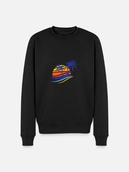 Palm Beach Sun - Men's Premium Organic Jumper - black