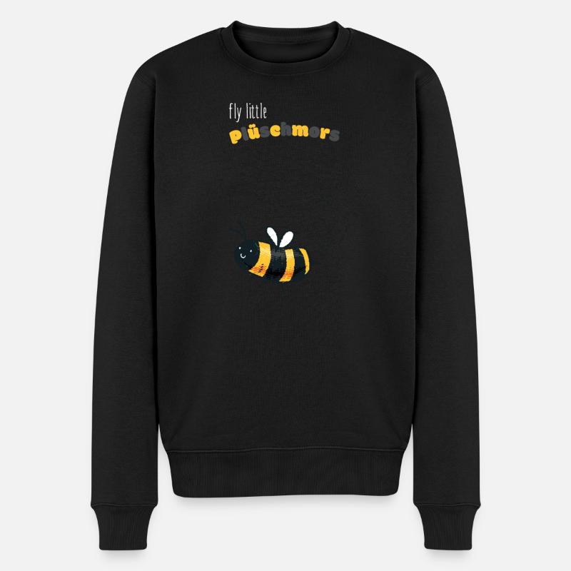 Plüschmors Plattdeutsch Geschenkidee - Männer Premium Bio Pullover - Schwarz