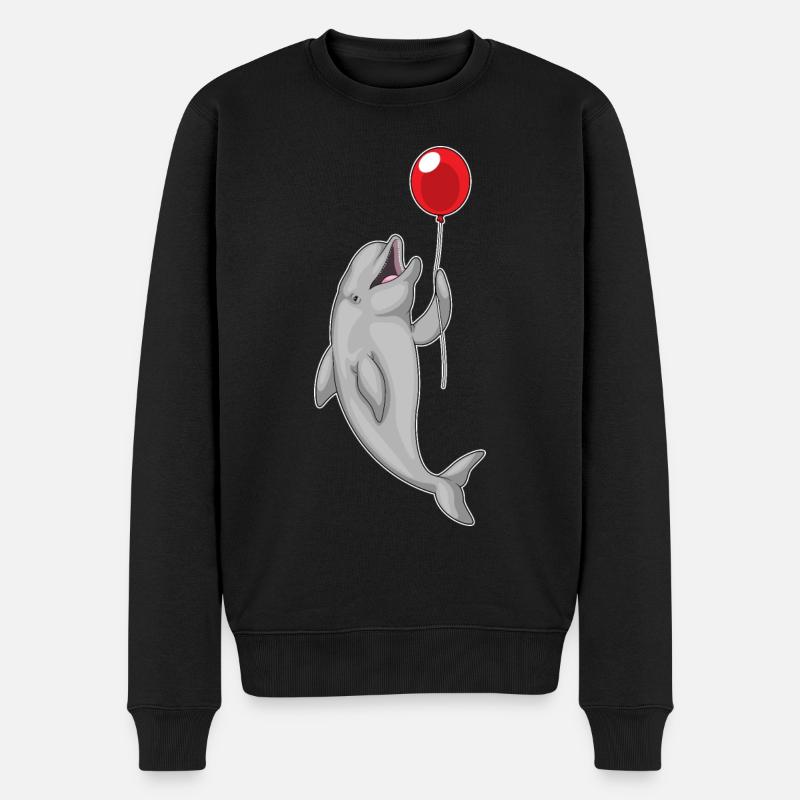 Ballon dauphin - Pull Premium bio Homme - noir