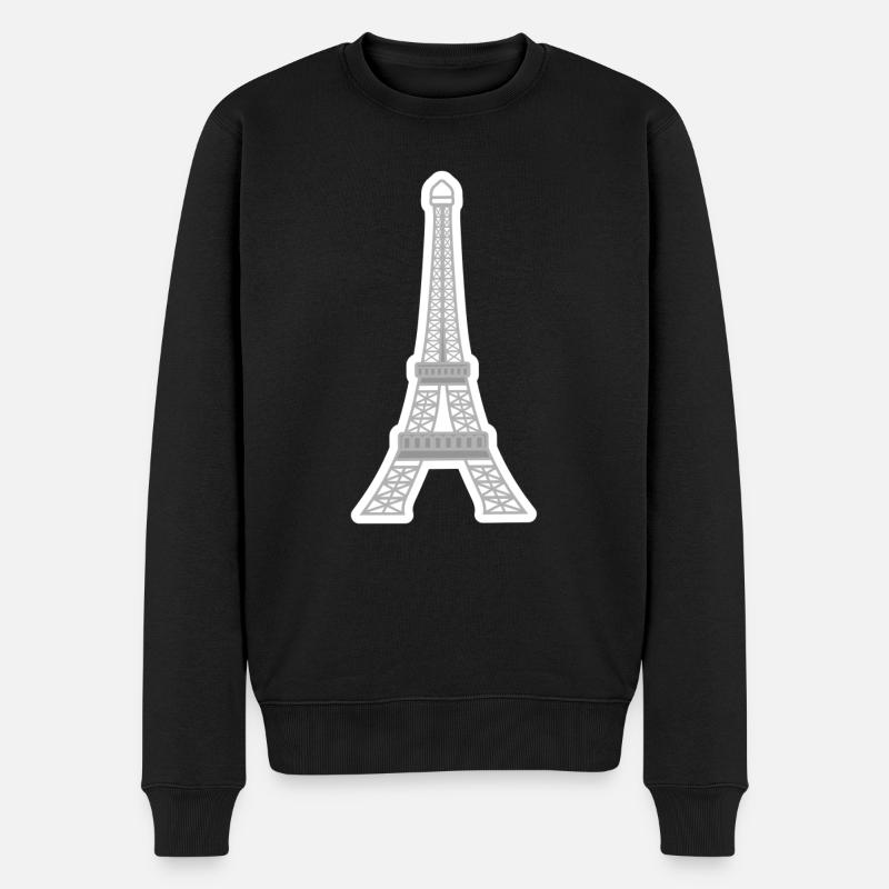 tour Eiffel - Pull Premium bio Homme - noir