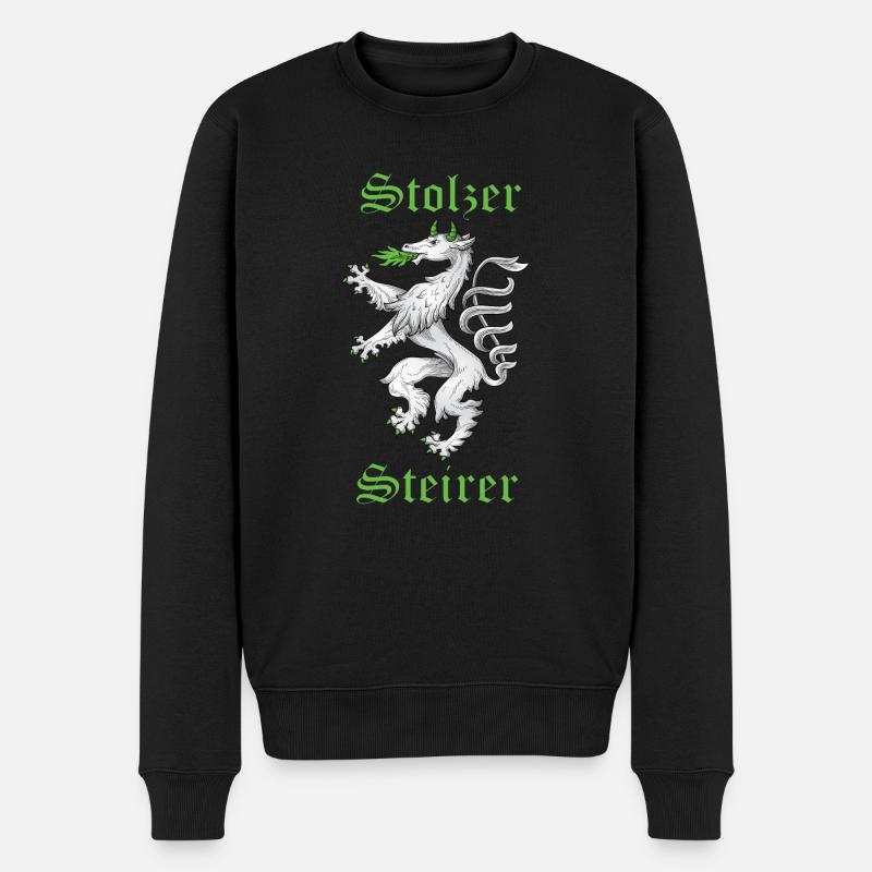 Stolzer Steirer - Männer Premium Bio Pullover - Schwarz