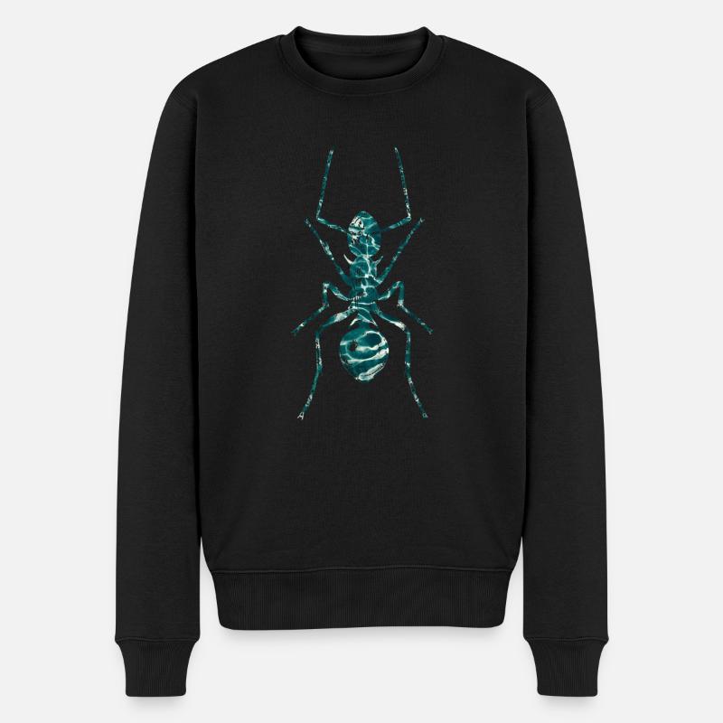 Ameise - Männer Premium Bio Pullover - Schwarz
