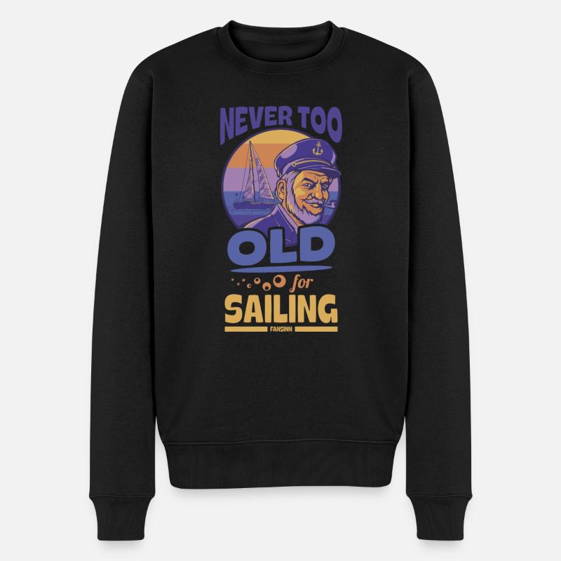 Segeln - Männer Premium Bio Pullover - Schwarz