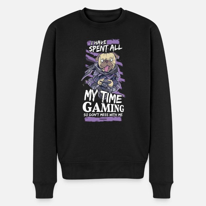 Gaming - Männer Premium Bio Pullover - Schwarz
