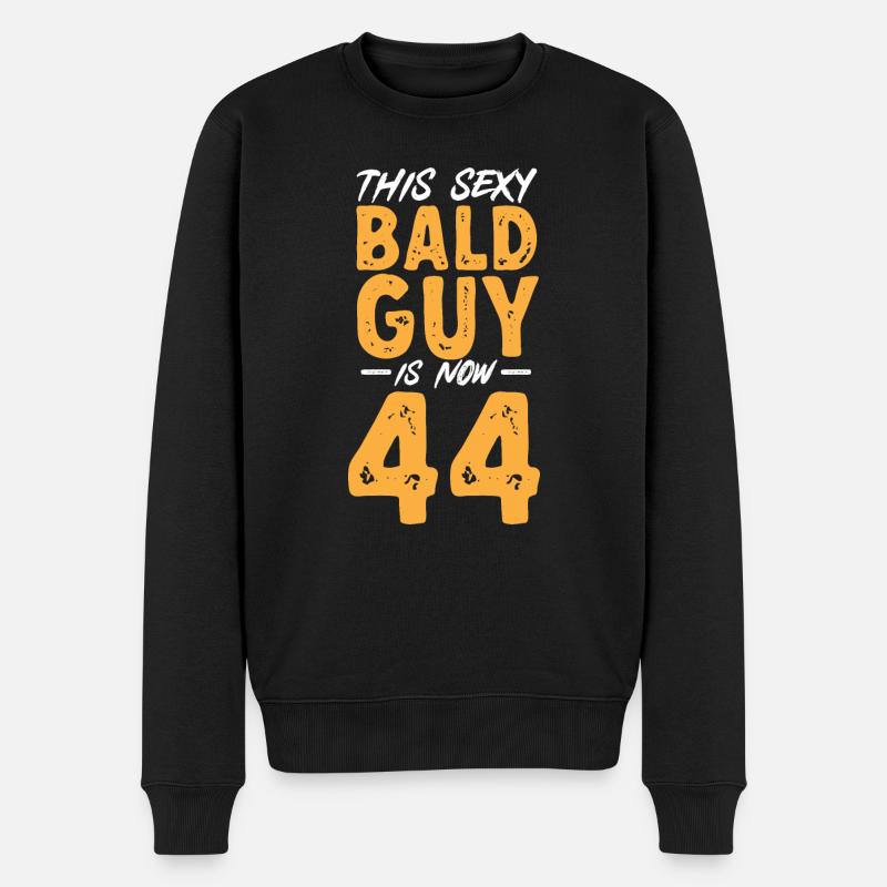 Glatze Kahlköpfigkeit Bart Glatzkopf - Männer Premium Bio Pullover - Schwarz