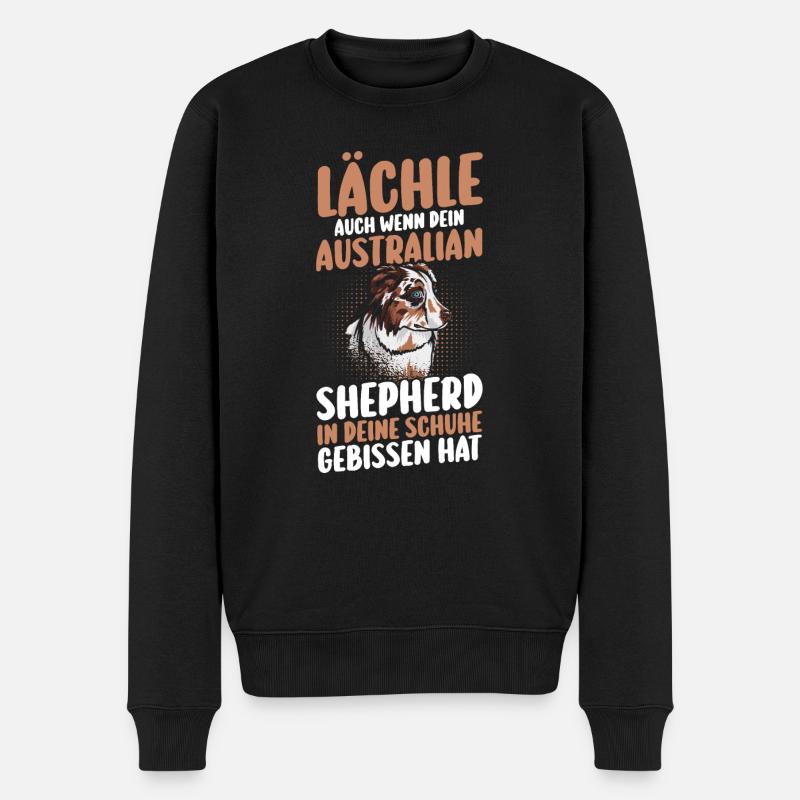 Australian Shepherd Hund Aussie - Männer Premium Bio Pullover - Schwarz