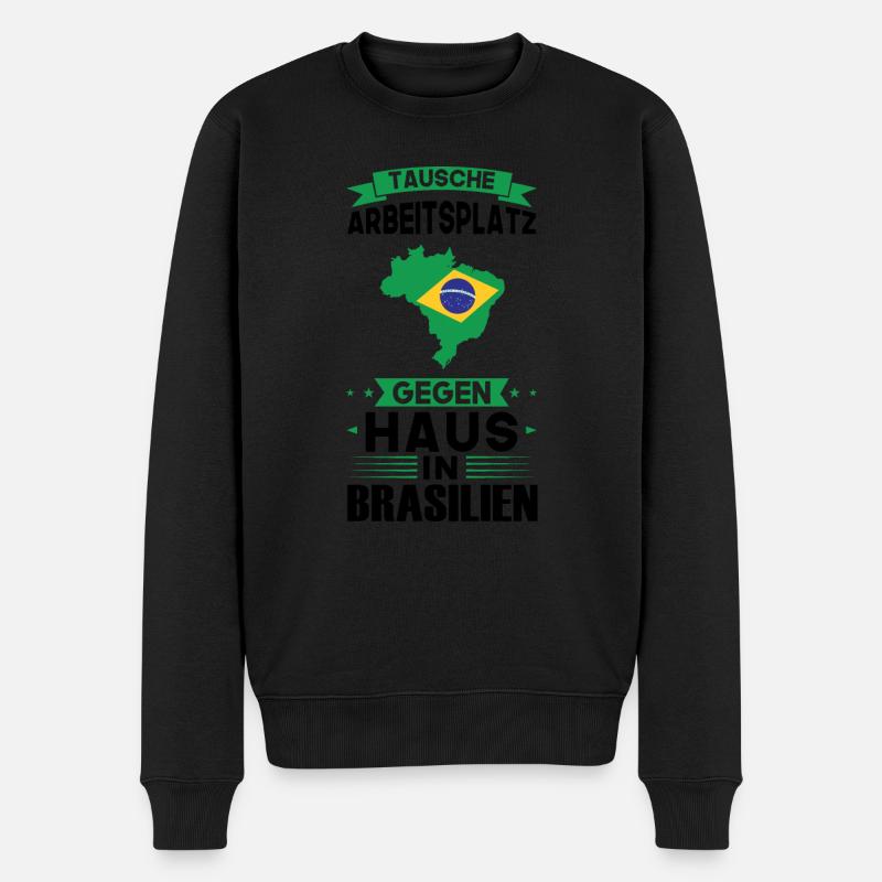 Dubai Flagge Dubaisch Geschenk - Männer Premium Bio Pullover - Schwarz
