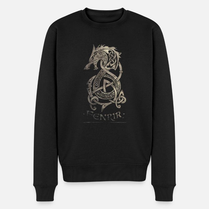 Fenrir Wolf Celtic Tribal Valhalla - Pull Premium bio Homme - noir
