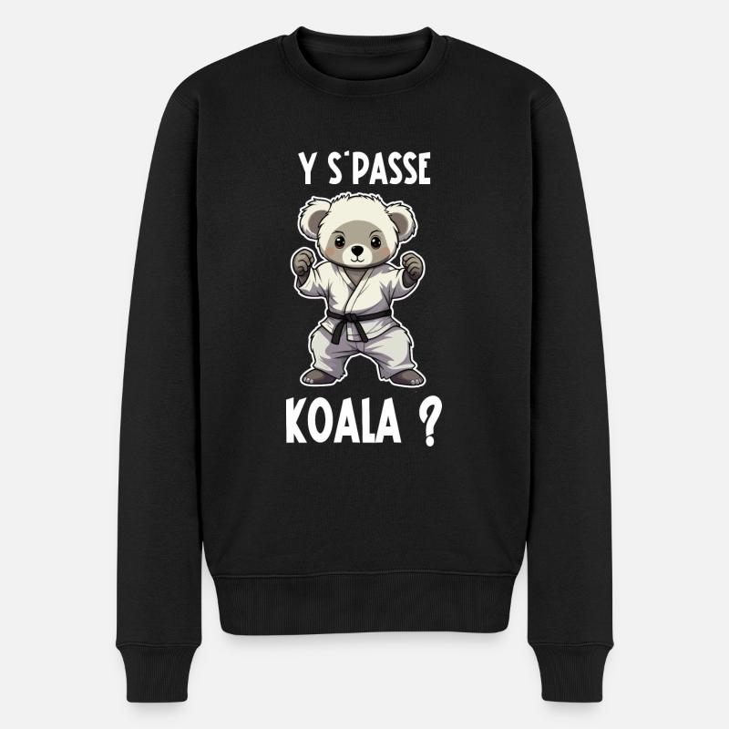 y s'passe koala ? - Pull Premium bio Homme - noir