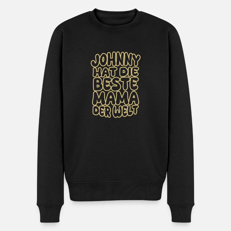 Spruch Johnny - Männer Premium Bio Pullover - Schwarz
