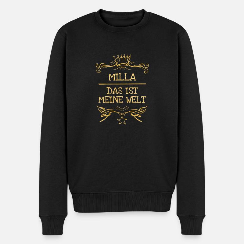 Milla comme prénom de fille - Pull Premium bio Homme - noir