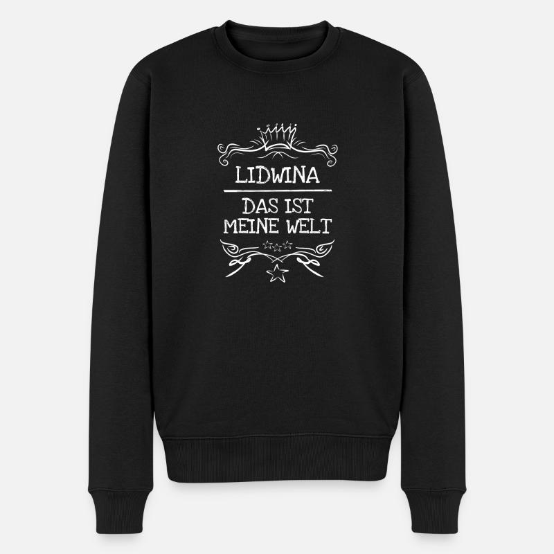 Mädchenname Lidwina - Männer Premium Bio Pullover - Schwarz