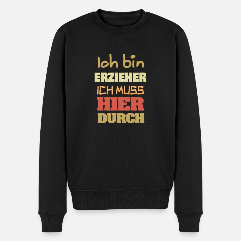 Erzieher - Männer Premium Bio Pullover - Schwarz