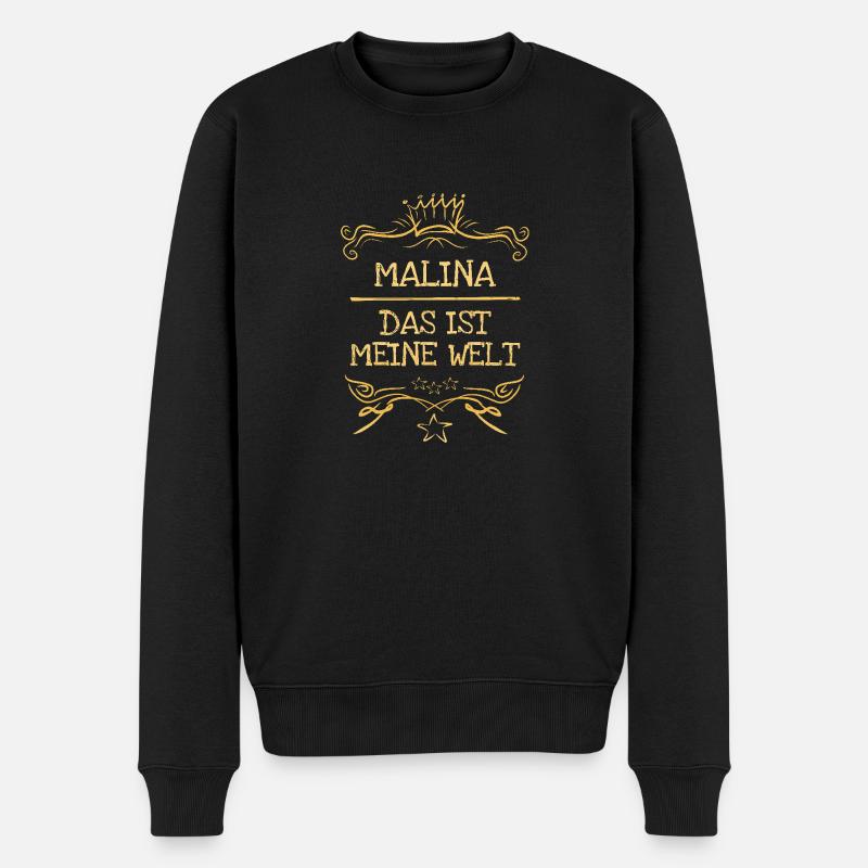 Nom de jeune fille Malina - Pull Premium bio Homme - noir